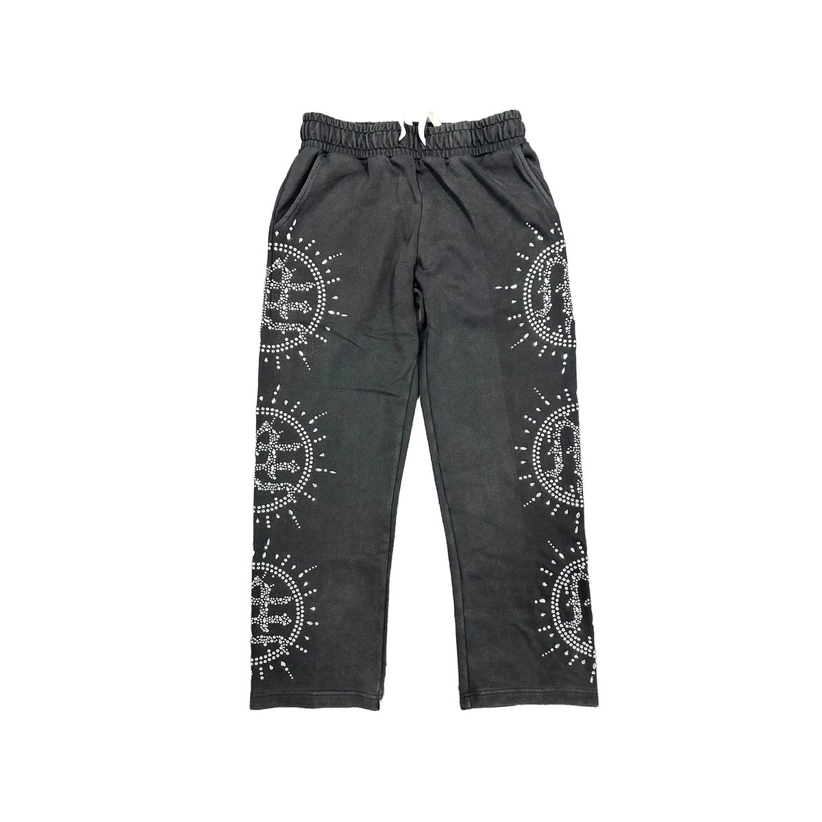 Eclipse’ Grey Acid Wash Rhinestone Sweats