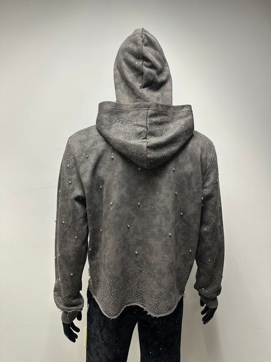STONE RIVET F-TERRY CROPPED HOODIE