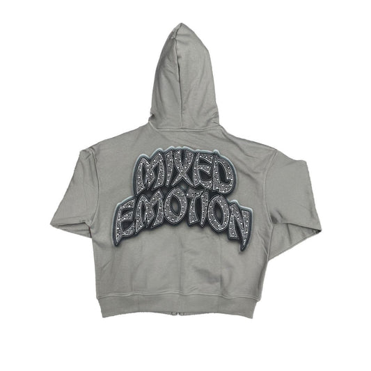Mixed emotion Grey “Rhinestone“ Hoodie