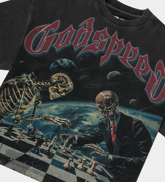 GODSPEED CHECKMATE THERMAL
TEE WASHED GREY