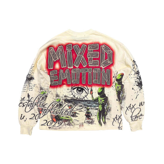 Mixed emotion Cream 'Art Club' Long Sleeve