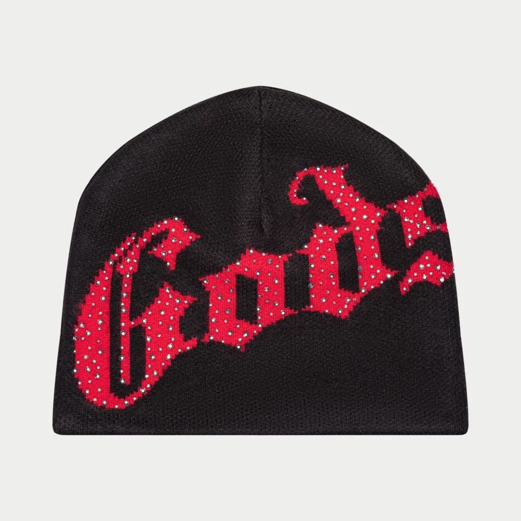 Godspeed "OG Logo" Black/Red Studded Beanie