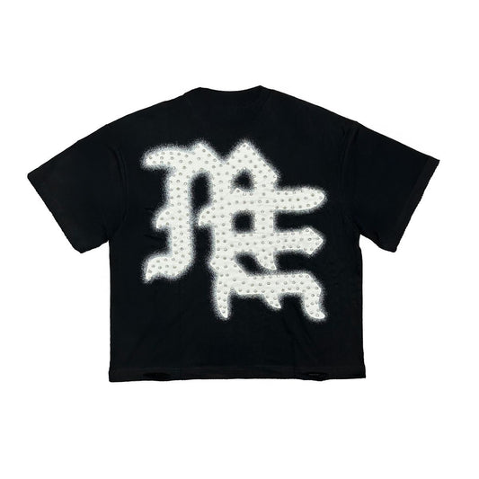 Black ‘End’ Rhinestone Tee
