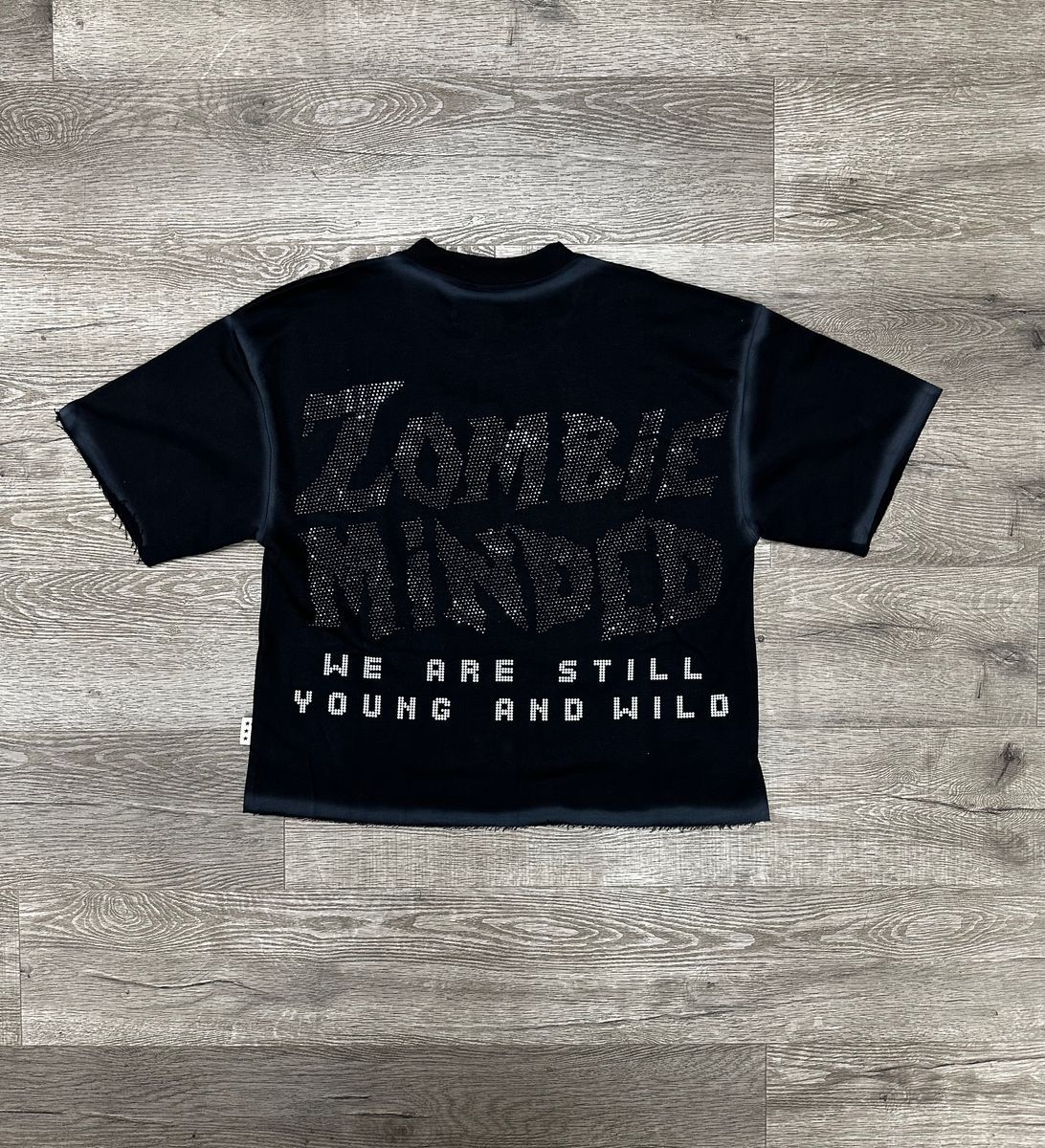 SYNERGY" F-TERRY CROPPED T-SHIRT