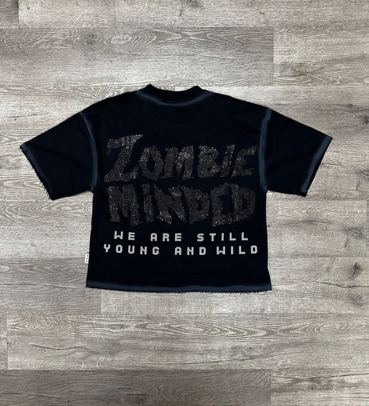 SYNERGY" F-TERRY CROPPED T-SHIRT