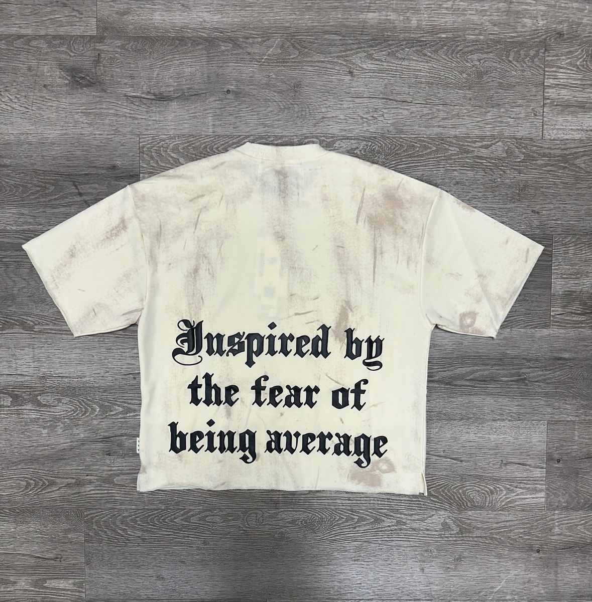 "BURNT" F-TERRY CROPPED T-SHIRT