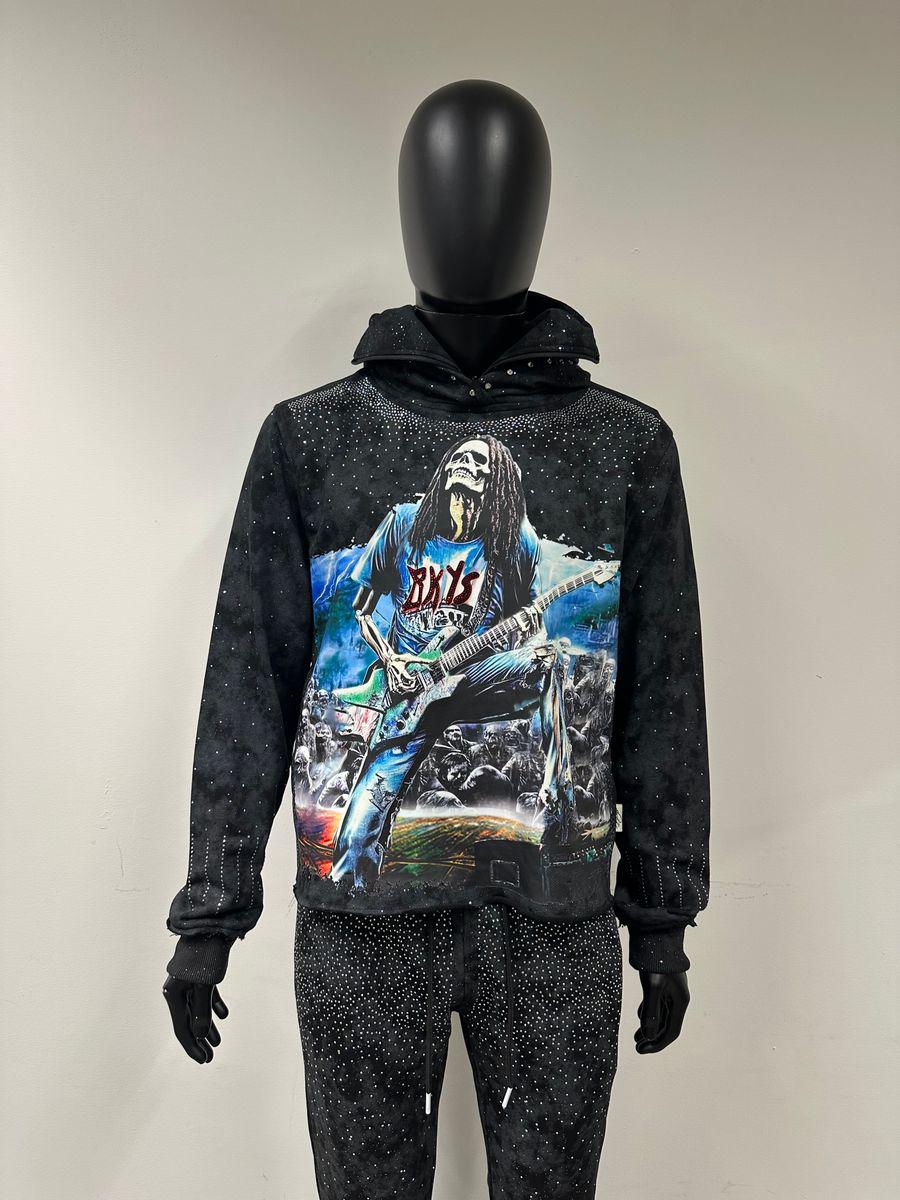 "FEAR NO ART" F-TERRY CROPPED HOODIE