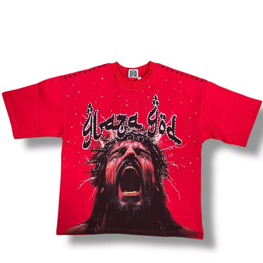Glaza God Tee Red