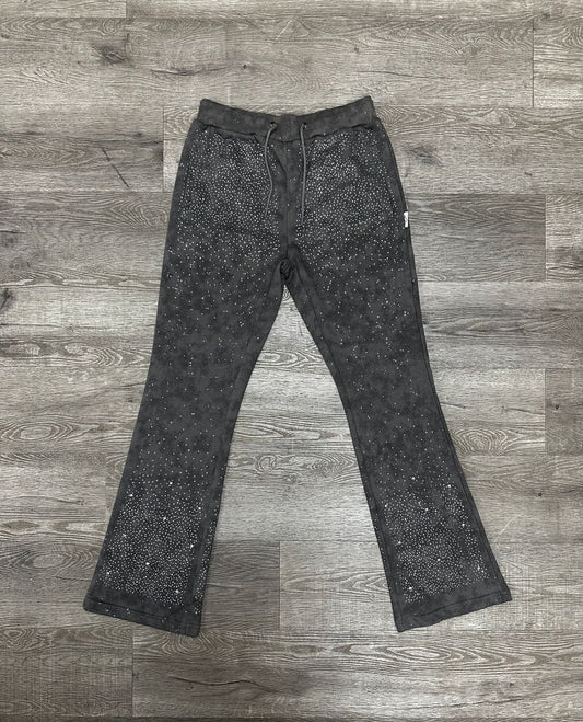 STONE RIVET STACKED PANTS