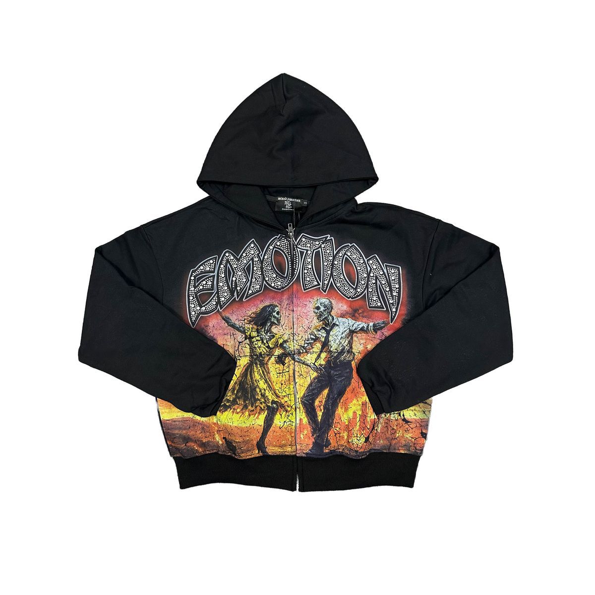 Mixed Emotion Last Dance’ Rhinestone Hoodie