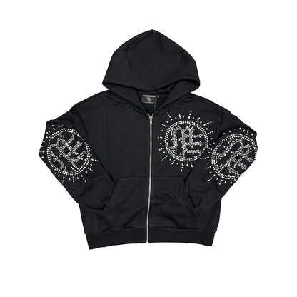 Mixed emotion ‘Eclipse’ Black Rhinestone Hoodie