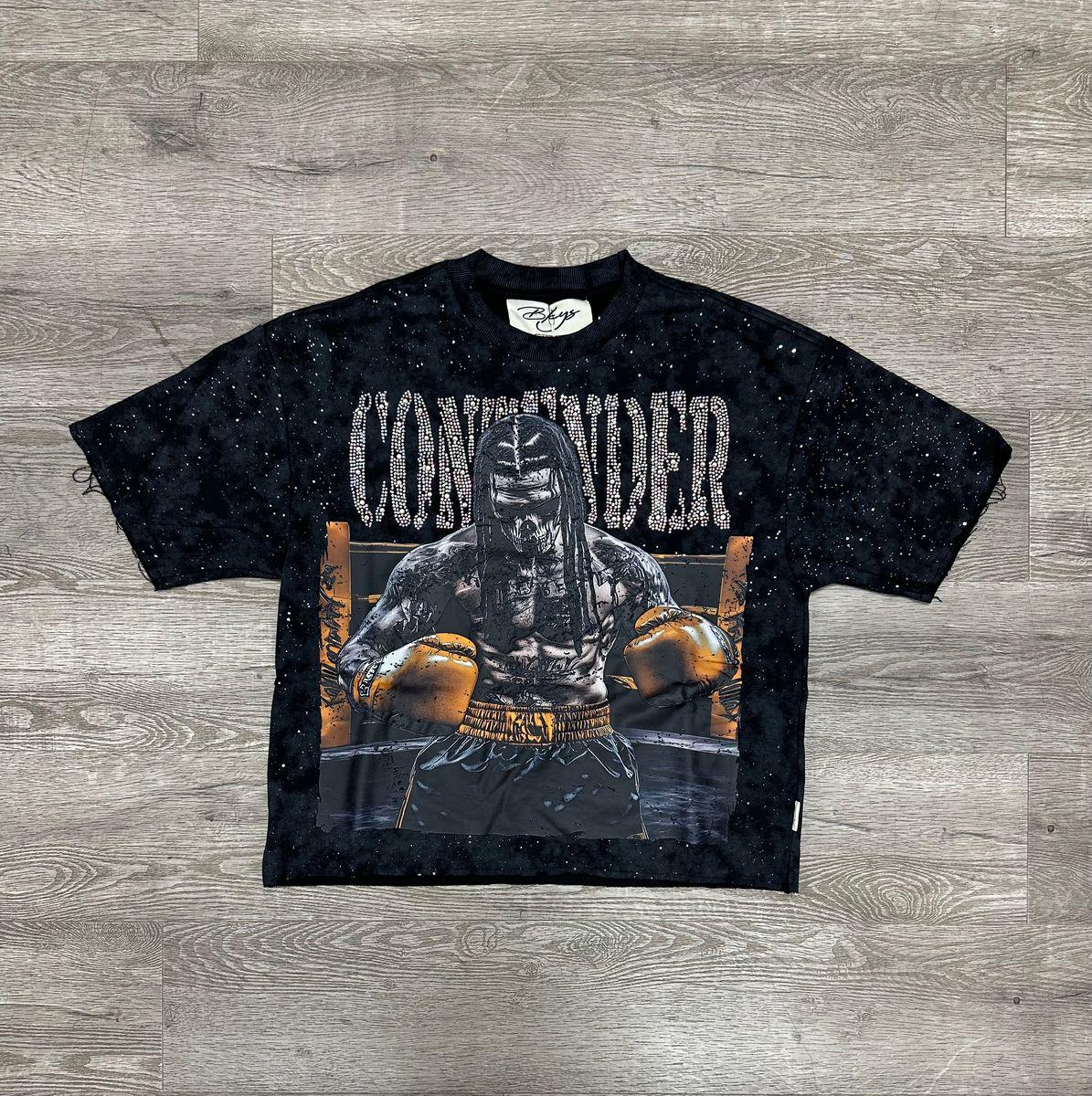 CONTENDER" F-TERRY CROPPED T-SHIRT