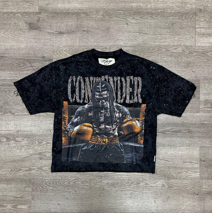 CONTENDER" F-TERRY CROPPED T-SHIRT
