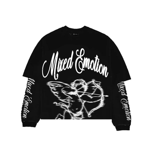Mixed emotion Black "Blur" Thermal Long Sleeve