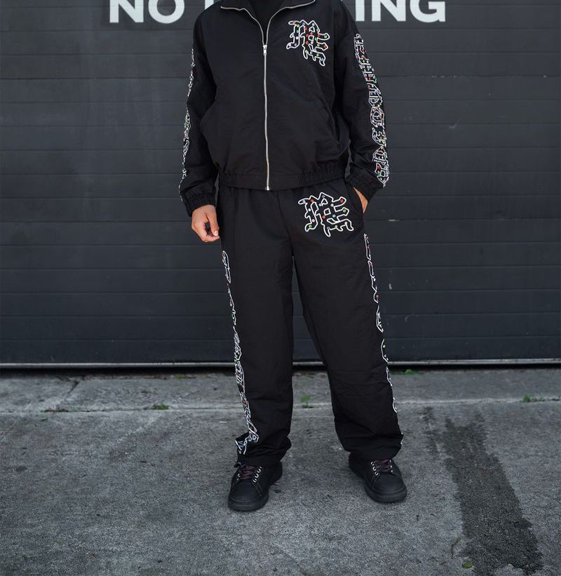 Mixed Emotion  'ME' Rhinestone Nylon Pants