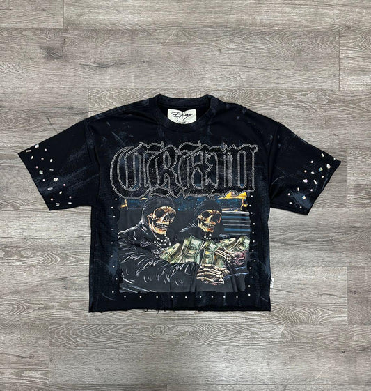 SHADY" F-TERRY CROPPED T-SHIRT