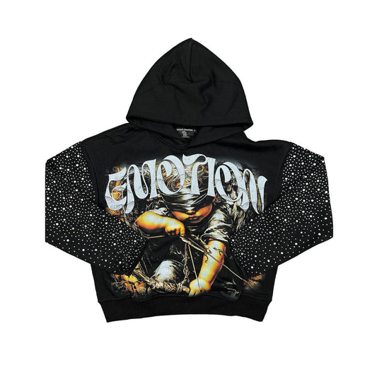Mixed emotion  Archer Rhinestone Hoodie