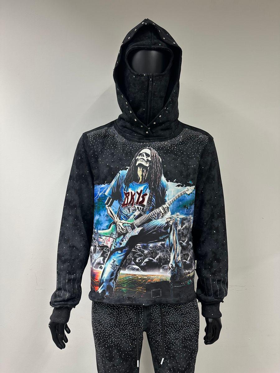 "FEAR NO ART" F-TERRY CROPPED HOODIE