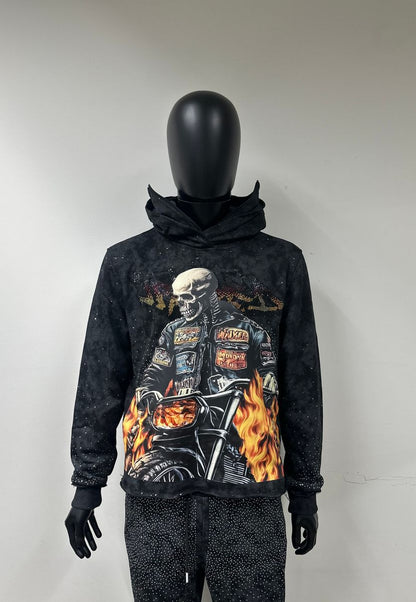 TRUSTED" F-TERRY CROPPED HOODIE