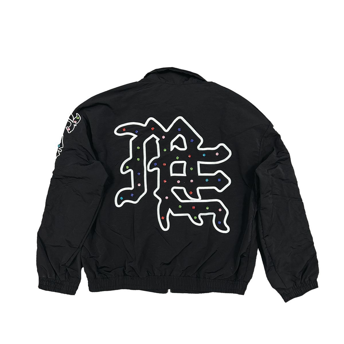 Mixed Emotion  'ME' Rhinestone Nylon Jacket