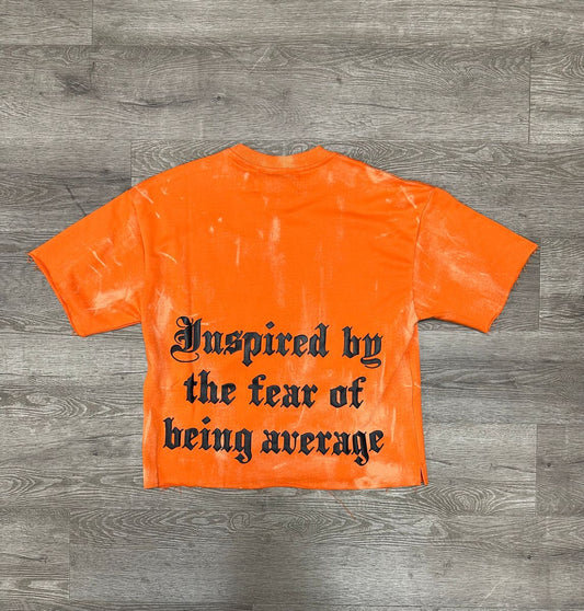 "BURNT" F-TERRY CROPPED T-SHIRT