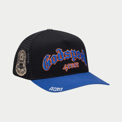Godspeed hats  GS FOREVER TRUCKER HAT (Black/Blue/Orange) BOOM