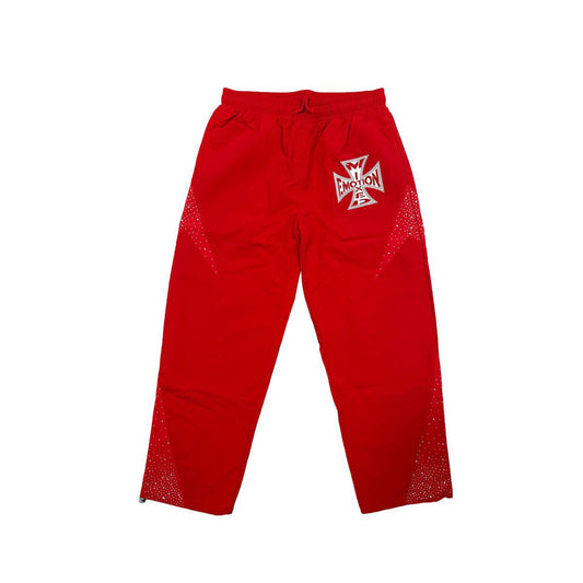 Mixed emotion  Red ‘Classic’ nylon pant