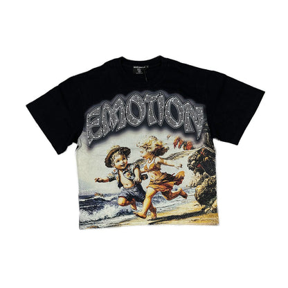 Mixed emotion Black “Seaside” Tee