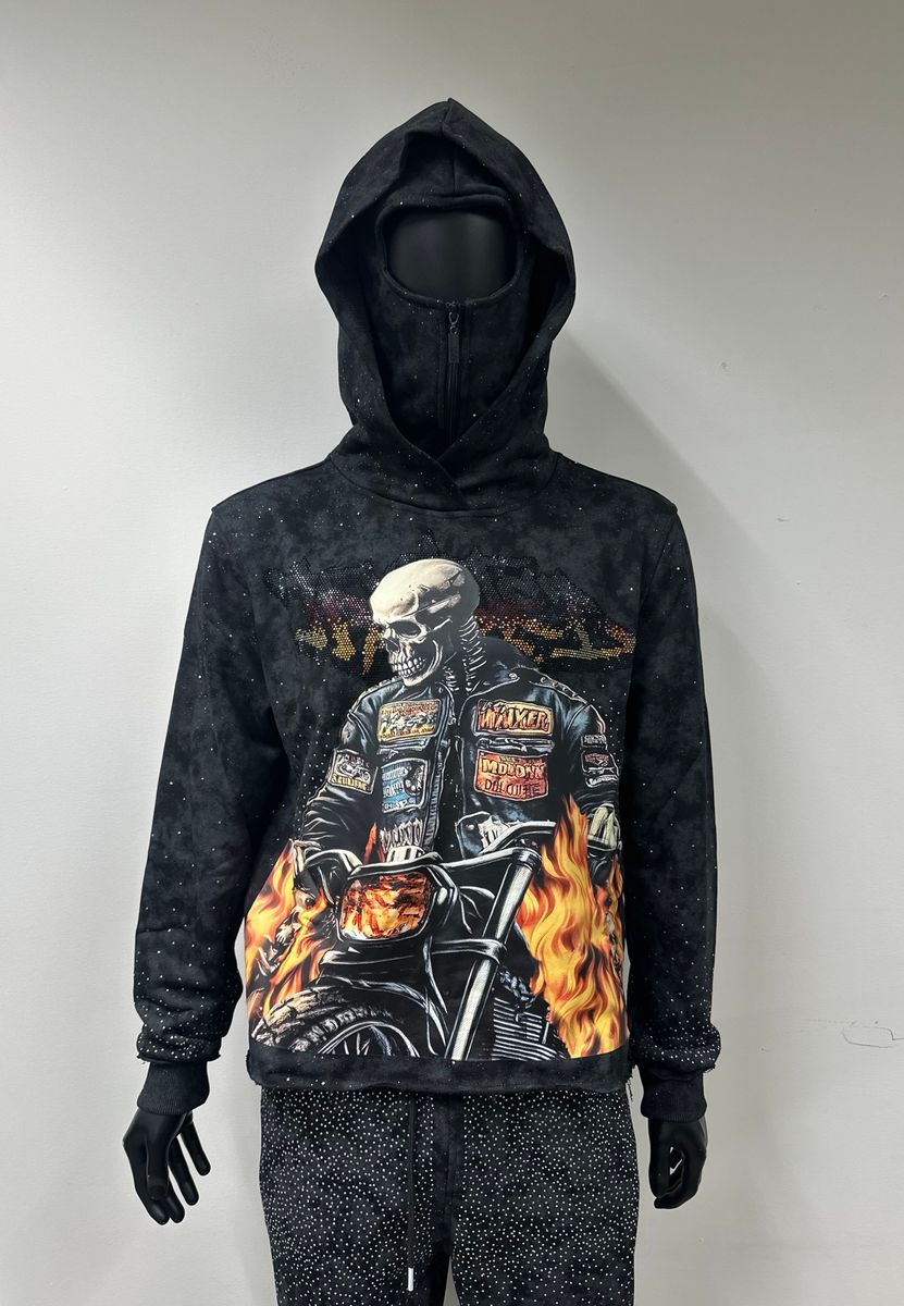 TRUSTED" F-TERRY CROPPED HOODIE