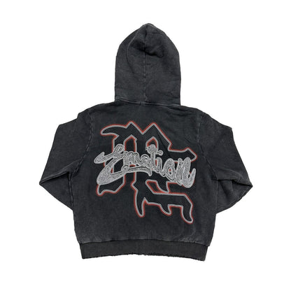 Mixed emotion  Black "Rhinestone" Hoodie