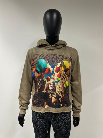 "SYNERGY" F-TERRY CROPPED HOODIE