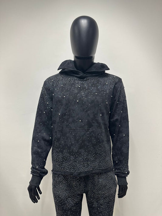 STONE RIVET F-TERRY CROPPED HOODIE