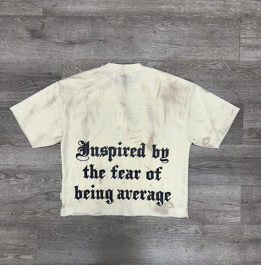 "BURNT" F-TERRY CROPPED T-SHIRT